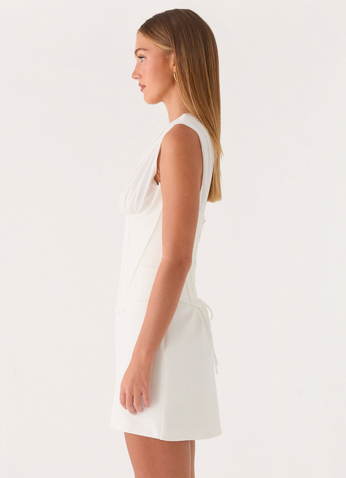 Sarielle Korsett Minikjole – Off-White