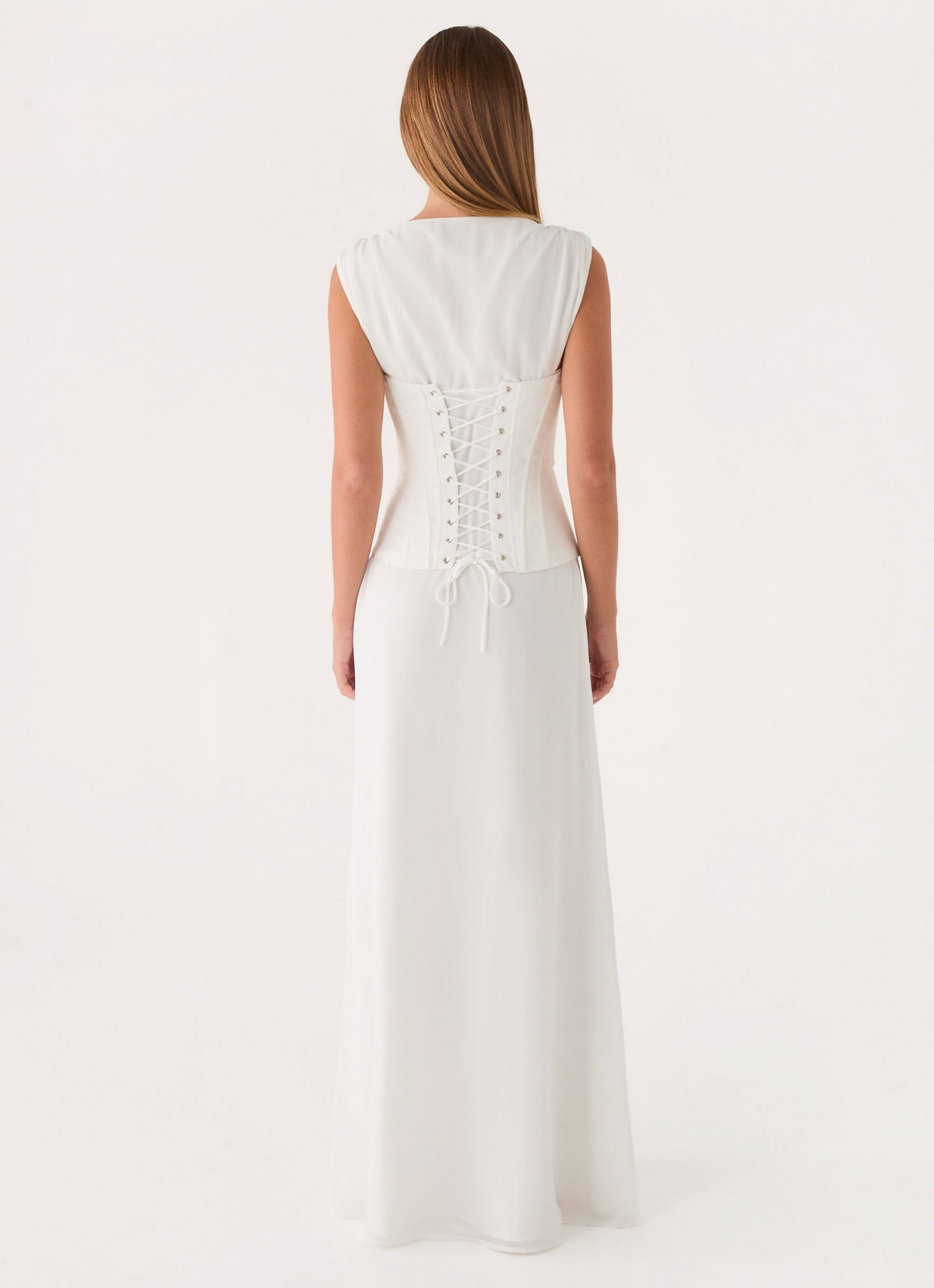 Winello Korsett Maxikjole – Off-White