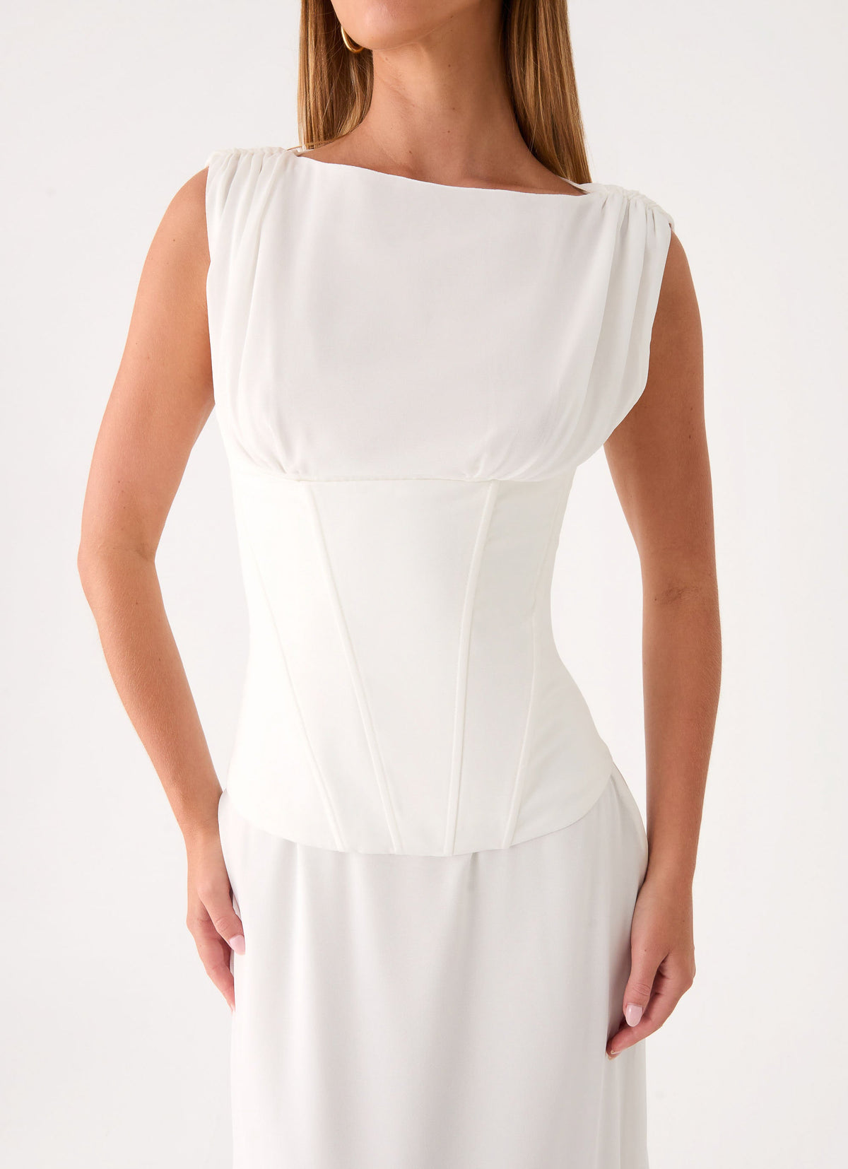 Winello Korsett Maxikjole – Off-White