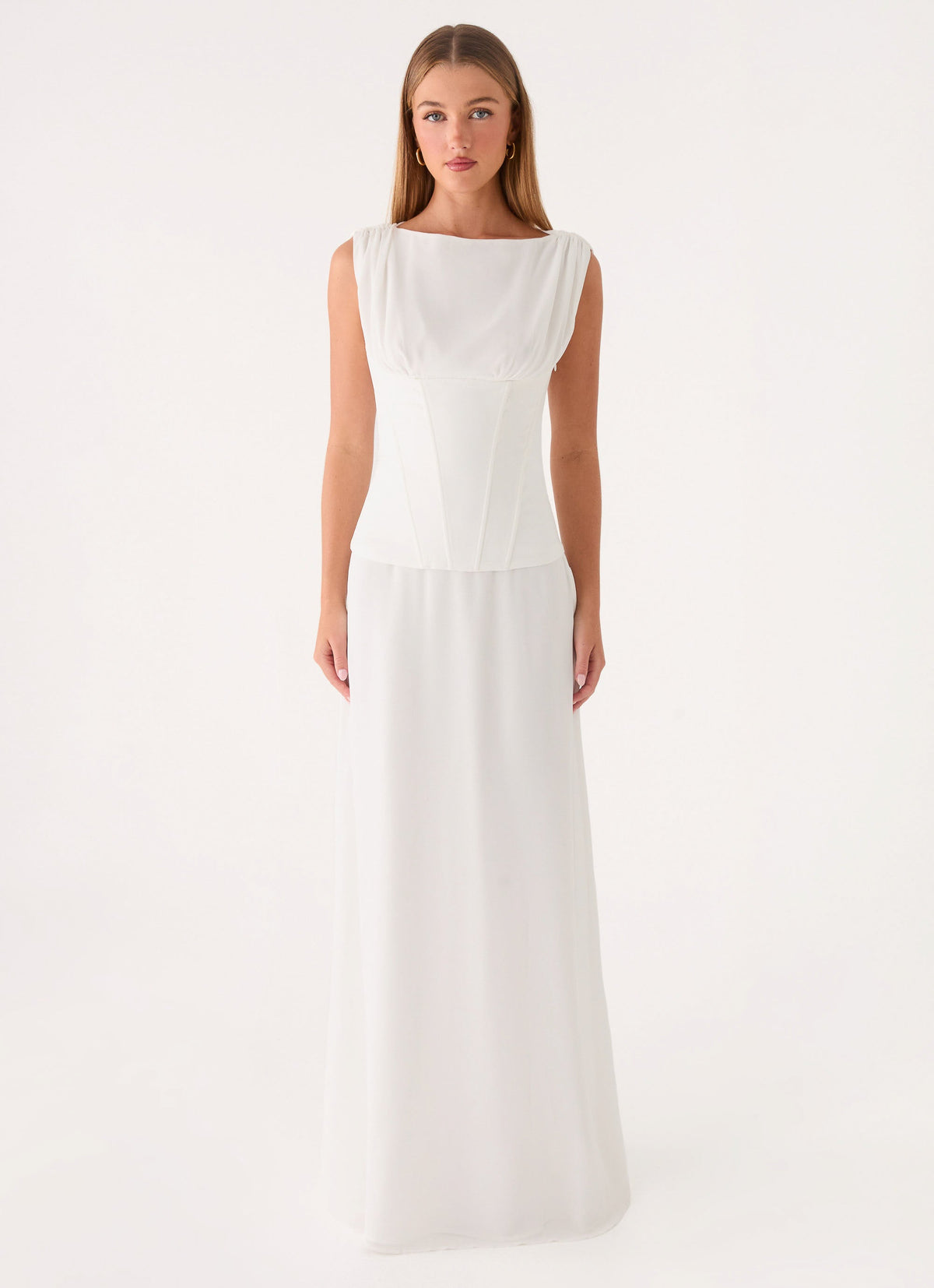 Winello Korsett Maxikjole – Off-White