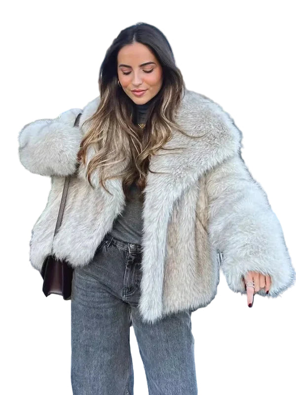 Dame Fuskepelsjakke Stilig