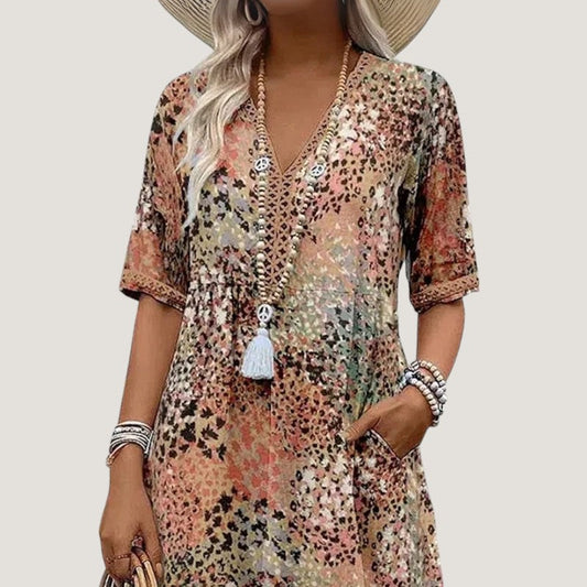 Kvinne Robe Bohemsk Drapert Lett Stoff