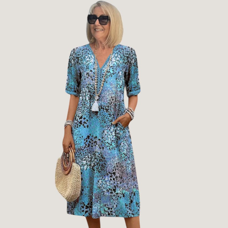 Kvinne Robe Bohemsk Drapert Lett Stoff