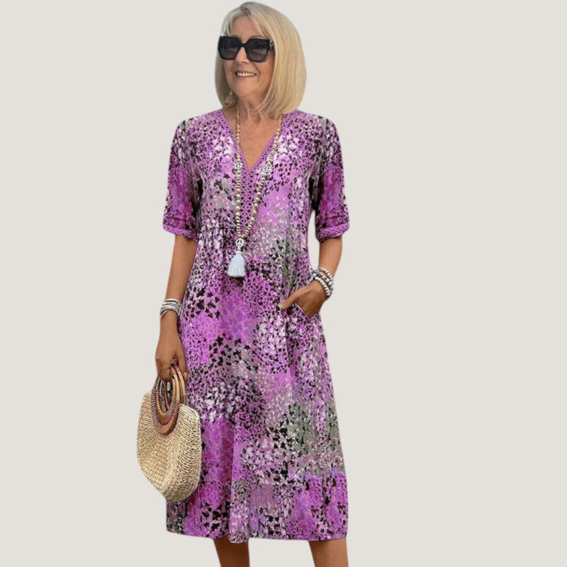 Kvinne Robe Bohemsk Drapert Lett Stoff