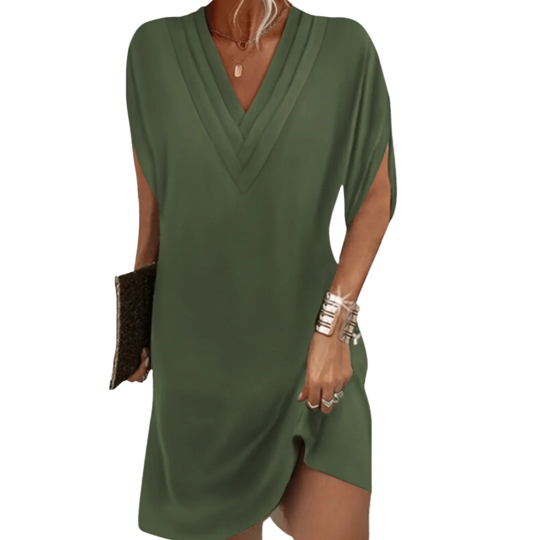 Kvinners Maxi Kjole Drapert Stoff Design Lett Pustende