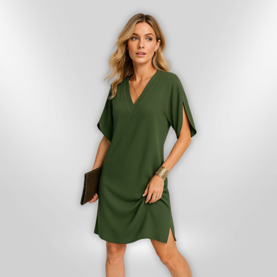 Kvinners Maxi Kjole Drapert Stoff Design Lett Pustende