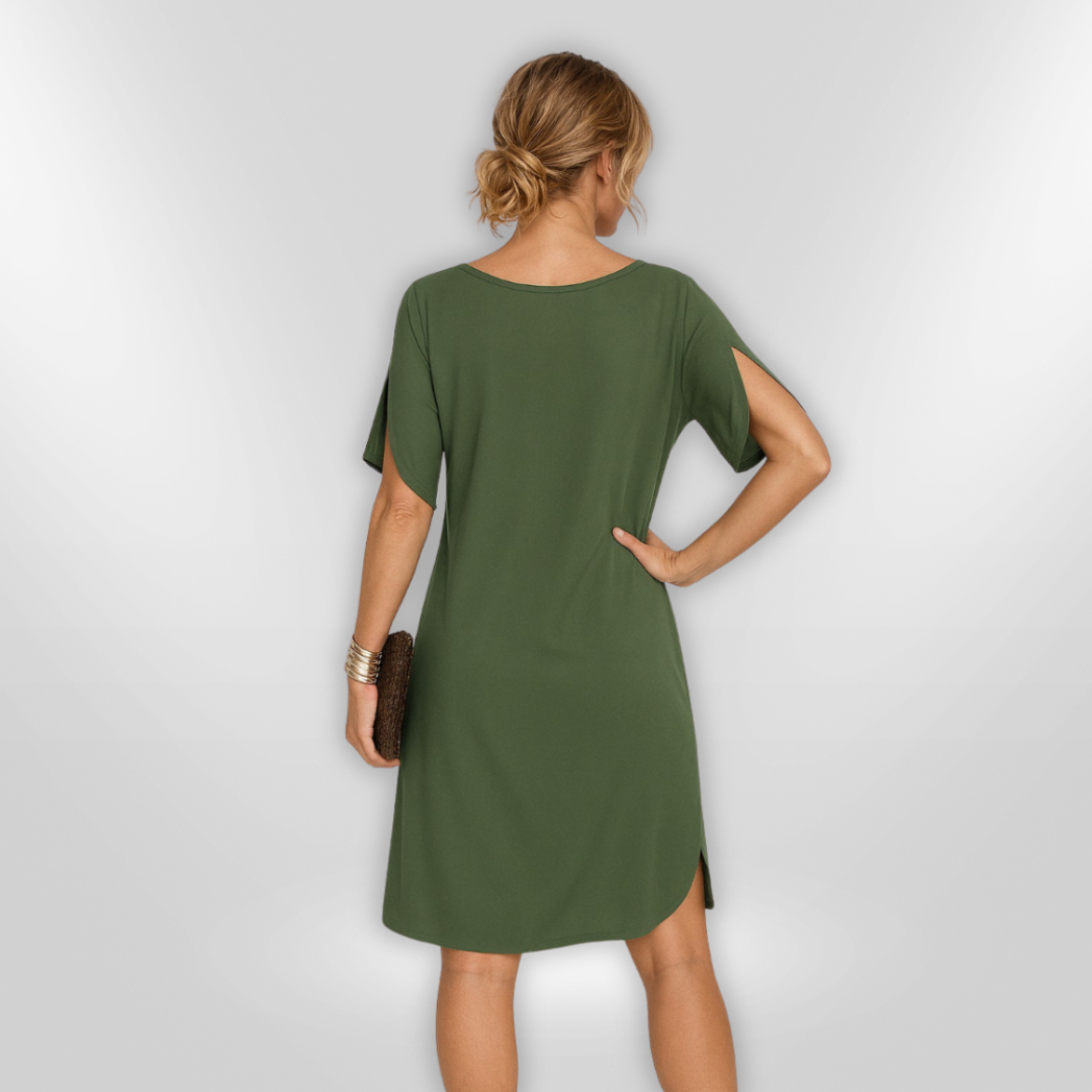 Kvinners Maxi Kjole Drapert Stoff Design Lett Pustende