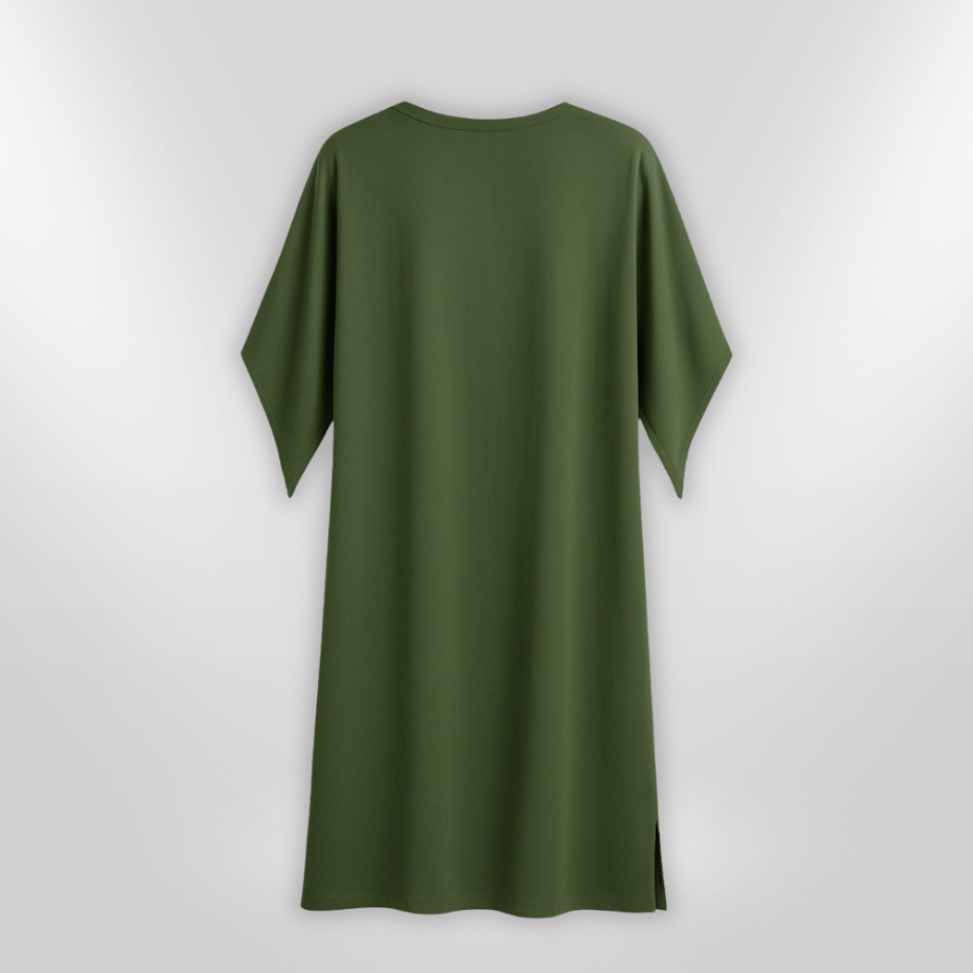 Kvinners Maxi Kjole Drapert Stoff Design Lett Pustende