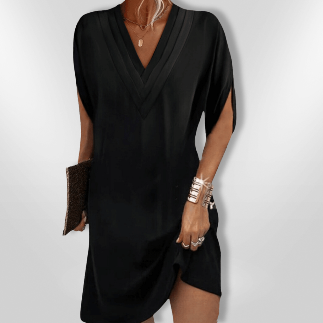 Kvinners Maxi Kjole Drapert Stoff Design Lett Pustende