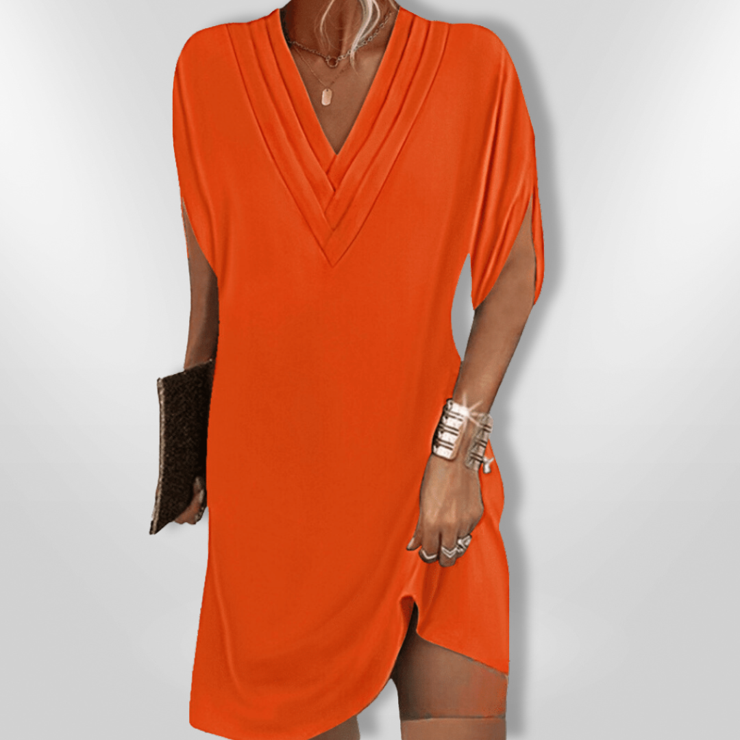 Kvinners Maxi Kjole Drapert Stoff Design Lett Pustende