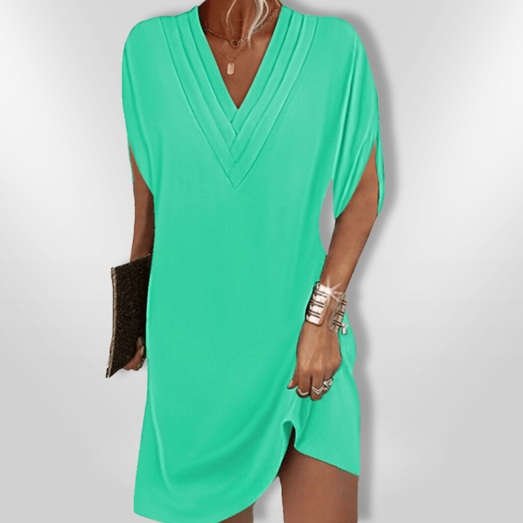 Kvinners Maxi Kjole Drapert Stoff Design Lett Pustende