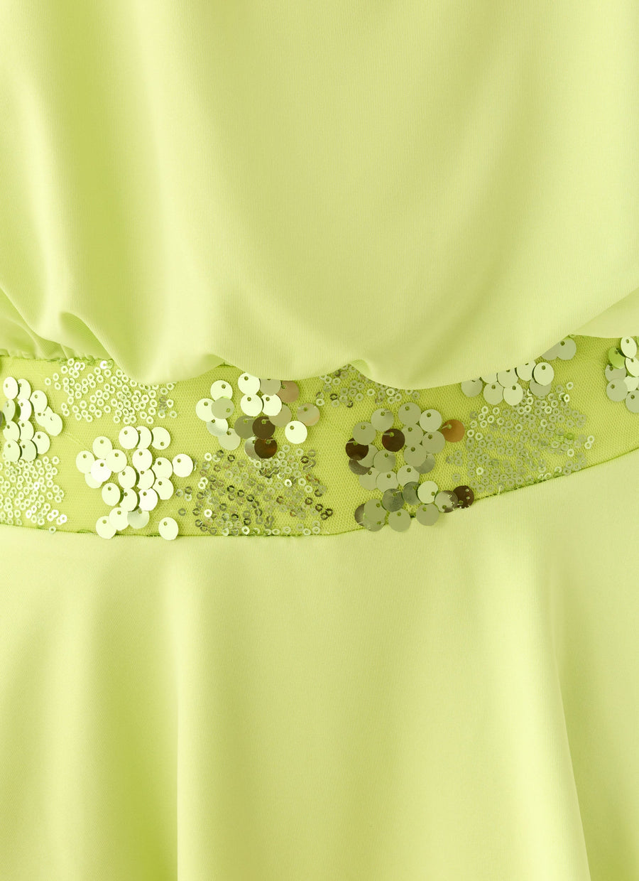Gala Paljett Minikjole – Lime
