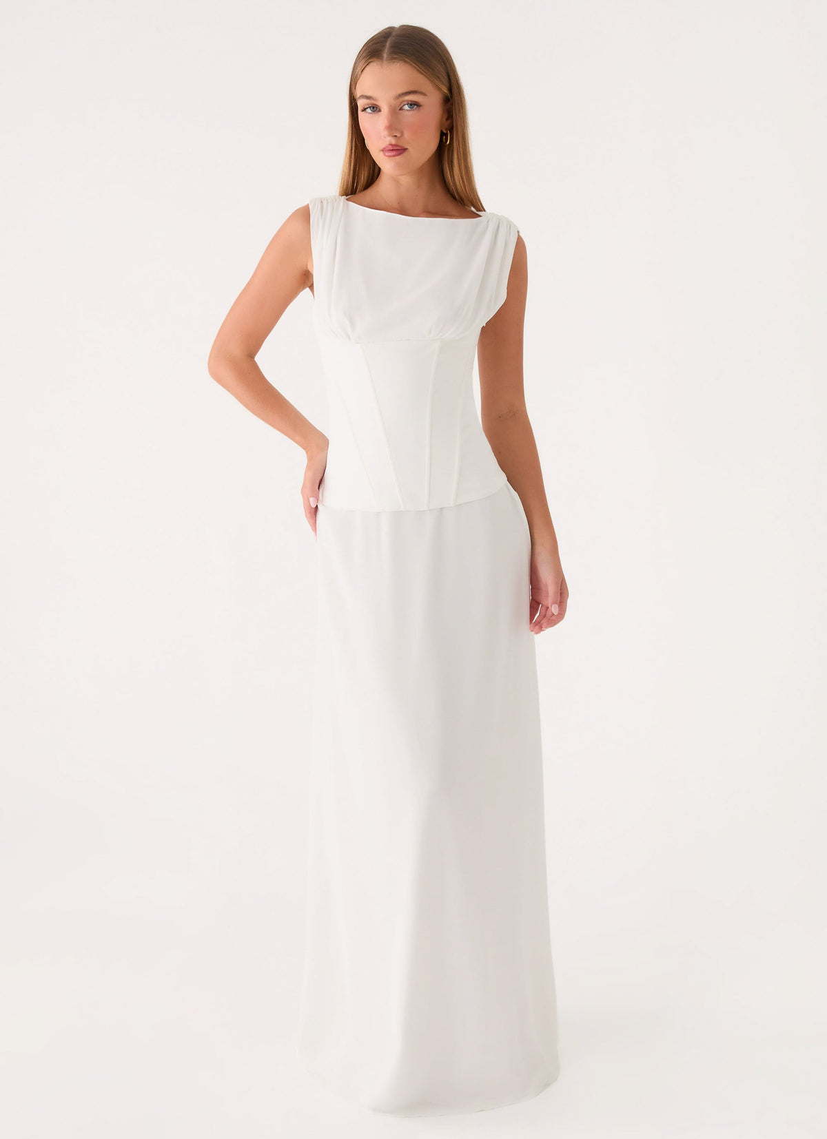Winello Korsett Maxikjole – Off-White