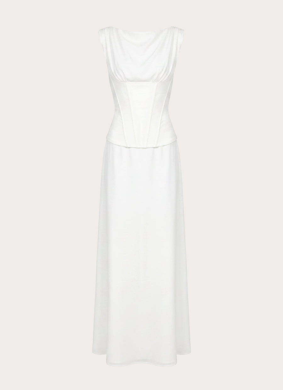 Winello Korsett Maxikjole – Off-White