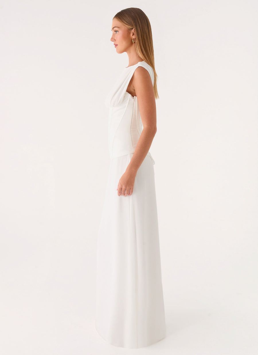 Winello Korsett Maxikjole – Off-White